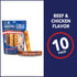 100% 8" 10 Count/1 Pack Pet Factory Made in USA Beefhide Rolls Dog Chew Treats - Beef & Chicken Flavor
