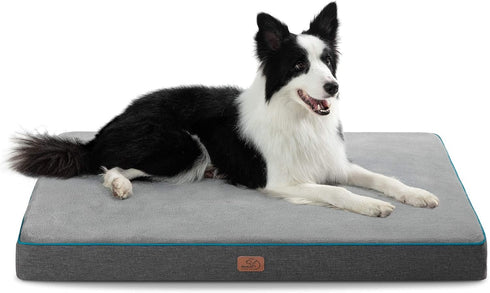 Bedsure Memory Foam Dog Bed for Extra Large Dogs, Orthopedic Waterproof with Removable Washable Cover, Grey