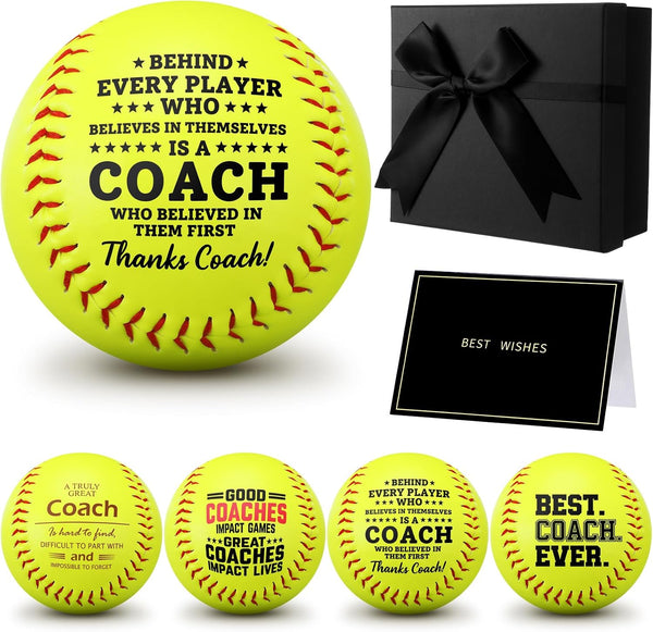 Eurzom 4 Pcs Best Softball Coach Gift Set Include 9 Inch Printed