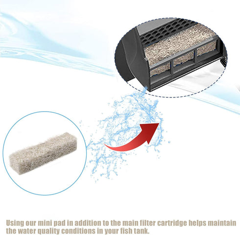 12pcs Carbon Filter Pads for Aqueon, Ammonia Reducer Filter Pads Compatible with QuietFlow LED PRO Model 10