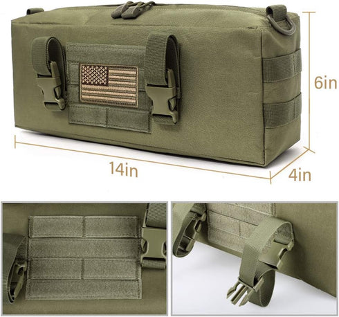 WYNEX Tactical Molle Pouch, Large Capacity Vertical EDC Utility Sling Bag with Shoulder Strap
