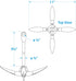 Seachoice Folding Grapnel Anchor - For Small Craft and Dinghies, Multiple Sizes