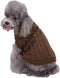 Small Knitted Dog Sweaters, Warm Winter Clothes for Pet Cat Kitten Puppy Sweater (X-Small, Brown)
