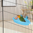 Hypeety Bird Bath with Mirror, Portable Bird Bathroom for Pet Parrots, Bathing Tub Accessories (Blue)