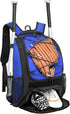 Youth Baseball Backpack Bag with Shoes Compartment, Bat Holder & Fence Hook for Softball & T-Ball Gear