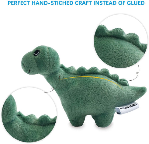 LEGEND SANDY Plush Squeaky Dog Toy Pack - 6 Cute Stuffed Chew Toys for Small & Medium Puppies