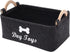 Morezi Felt Pet Toy Box and Dog Storage Basket Organizer - Dark Grey