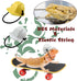 Vehomy Bearded Dragon Accessories - Small Engineer Hat for Bearded Dragon, Mini Scooter for Hamster, 3Pcs