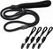 Strong Slip Rope Dog Training Leash (4ft) - 5pc Heavy Duty Durable Braided Nylon Lead with Rubber Stopper & Padded