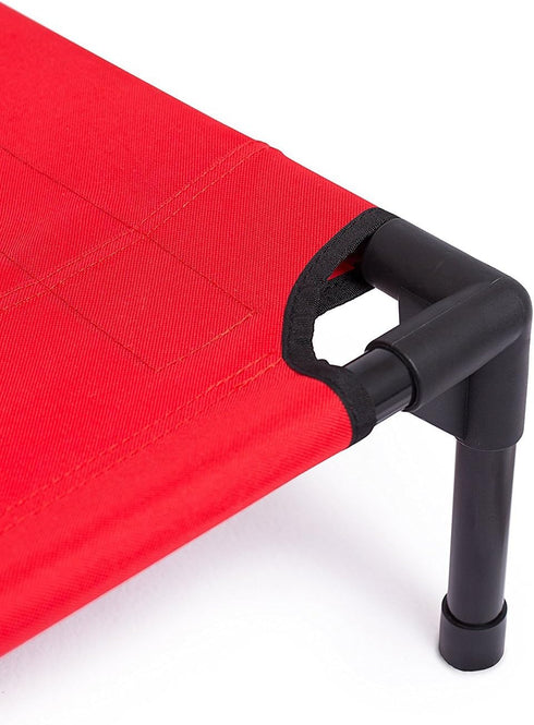 Internet's Best Elevated Dog Bed - Medium - Red - 30 x 24.5 - Cool Breathable Mesh - Indoor/Outdoor Use