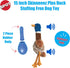 SPOT Skinneeez Plus Duck, Stuffing Free Dog Toy, 15in, Two Piece Rubber Body, Two Squeakers