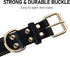 Genuine Leather Dog Collar, Heavy Duty Wide Collar for Small, Medium, Large, Extra Large Dogs (XL: 1.4" Wide for