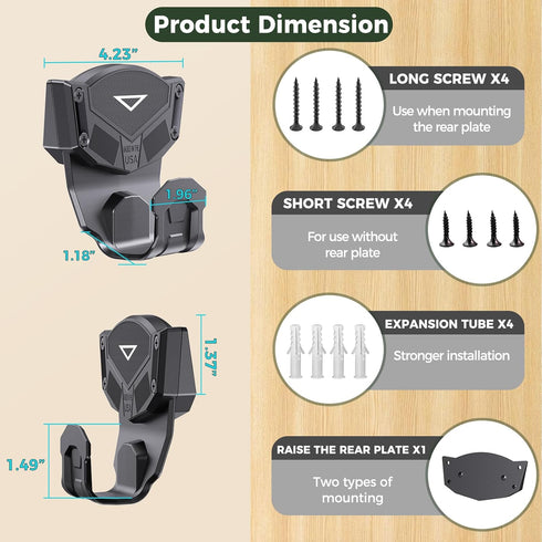 Magnetic Gun Mount with Trigger Guard Protection,Gun Magnet Mount for Most Guns | Indoor Gun Racks| Gun Holder Holster