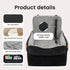 Amztrip Elevated Dog Cat Car Safety Seat - Waterproof,Black