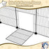 21 PETKNOWS Panels Small Animal Playpen, Guinea Pig Cages with Doors and Waterproof Mat Pet Playpen for Rabbits Guinea