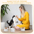 4 Pieces Plastic Tilted Elevated Cat Bowls, White Raised Cat Food & Water Bowls for Flat Faced Cats