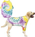Dog Cotton T-Shirts, Colorful Purple Yellow, Soft Stretchy Pajamas for Extra Large Dogs (2XL Purple)