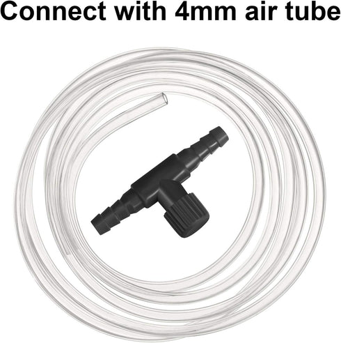 30 Pieces Aquarium Valve Set - 2-Way Fish Tank Air Control Valve T Shape Connector for 4 mm Air Tube