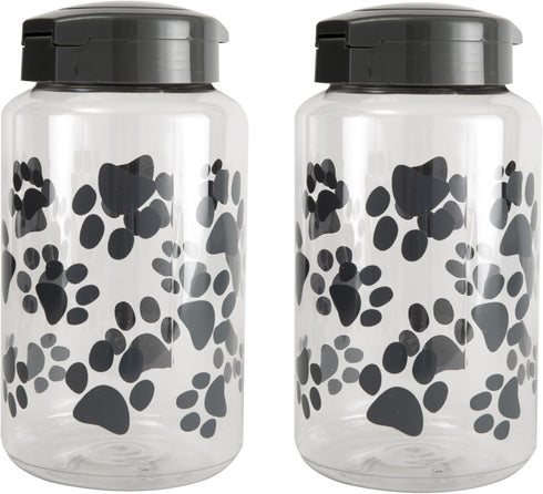 Lixit Dog Treat Plastic Jar - Airtight Food and Treat Storage Jars