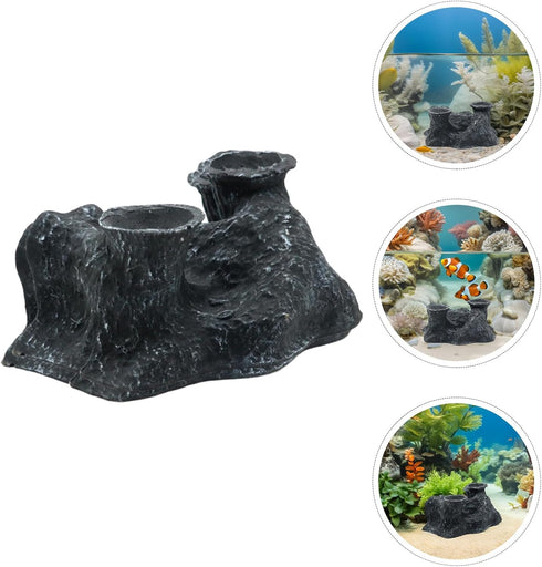 GALPADA Aquarium Shrimp Hideout Cave Tunnel Shelter for Fish Tank, Underwater Fish and Shrimp Hiding House, Small
