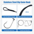 400LB Shark Rigs Stainless Steel Twin Fishing Hooks Nylon Coated Cable Leader Rigging Saltwater Sea Fishing Double Drop
