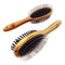Double Sided Dog Brush for Long or Short Haired Dogs, Eco-Friendly Bamboo Grooming Tool for Deshedding