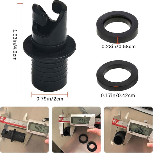 kingsea Inflatable Kayak Pump Adapter - Paddle Board Air Pump Hose Adapter for Inflatable Boat Bed