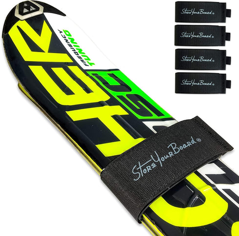 StoreYourBoard Mountain Essential Ski Wrap Straps - 4 Pack with Universal Fit