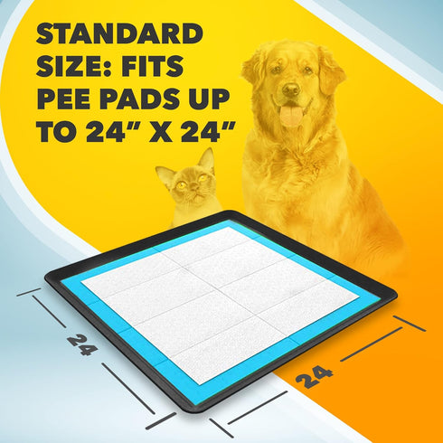 24 24 Skywin TidyFriend Dog Pee Pad Holder Tray - Fits Up to x Pee Pad Holder for Dogs - Stable Grip, Raised Edges
