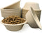 JETKONG 12 oz/1.5 cup Disposable Dog Bowls 100pk, 100% Compostable Paper Feeding Bowls for Dry and Wet Dog Food