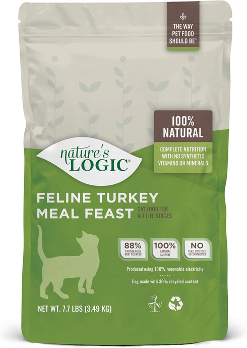Nature's Logic Turkey Dry Cat Food, 7.7 lb (1 Pack)