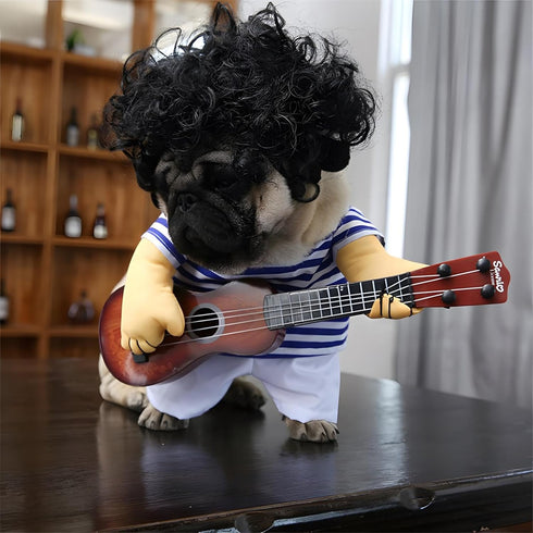 NACOCO Pet Guitar Costume Dog Costumes Cat Halloween Christmas Cosplay Party Outfit Clothes (L)