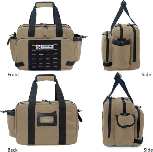 Pistol Range Bag, Tactical Gun Case for Handguns, Ammo Bag, Shooting Accessories