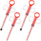 Nuanchu 4 Pieces Pet Pill Plunger Popper for Small Cats Dogs, Soft Tip Tablet Syringe Pusher for Feeding Accessories