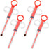 Nuanchu 4 Pieces Pet Pill Plunger Popper for Small Cats Dogs, Soft Tip Tablet Syringe Pusher for Feeding Accessories