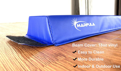 6 10 MARFULA Balance Beam - Folding Floor Gymnastics Equipment for Kids, Non Slip Base - FT to FT for Home Gym Use