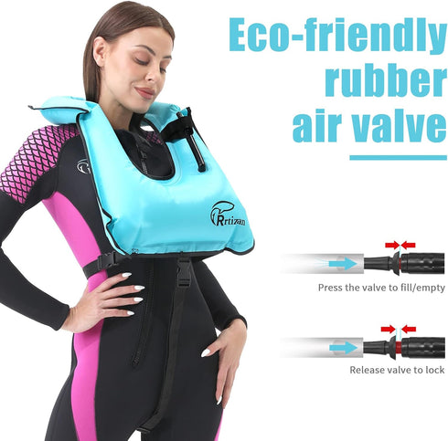 Rrtizan Portable Inflatable Swim Vest, Adults Buoyancy Aid Swim Jackets for Men & Women