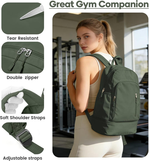 Backpack Backpacks pack Gym for Women Men, Dance With Shoe Compartment, Sports Back For Yoga Fitness Beach Hiking