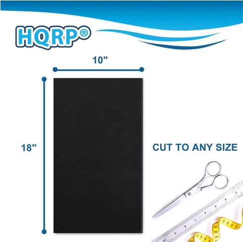 HQRP Cut to Fit Activated Carbon Filter Media Pad - 18x10 for Aquariums, Terrariums, Hydroponic Systems