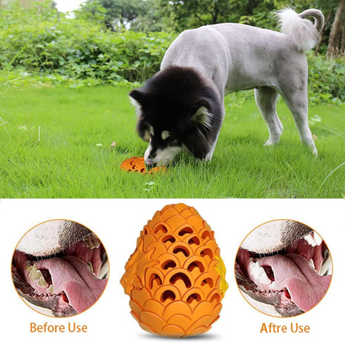 Dragon Egg Dog Chew Toys for Aggressive Chewers, Indestructible Tough Toys for Medium Large Dogs (Orange)