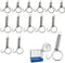 20Pcs Spring Door Latch for Cages, Metal Finger Spring Hooks, Multi-Functional Wire Cage Spring Latch for Pet Cage Door