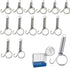 20Pcs Spring Door Latch for Cages, Metal Finger Spring Hooks, Multi-Functional Wire Cage Spring Latch for Pet Cage Door