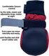 Winter Paw Protector Dog Boots - Waterproof Soft Sole and Nonslip, Set of 4, Color Red, Size Small