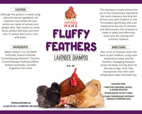 Feather Shampoo for Chickens | Bird Shampoo for Cockatiels, Cockatoo, Parrots: Poultry Conditioner & Baby Chicken
