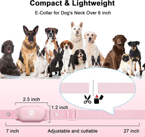 Bousnic Dog Training Collar with Remote - 1000ft Shock Collar for 10-120lbs Small Medium Large Dogs, Waterproof