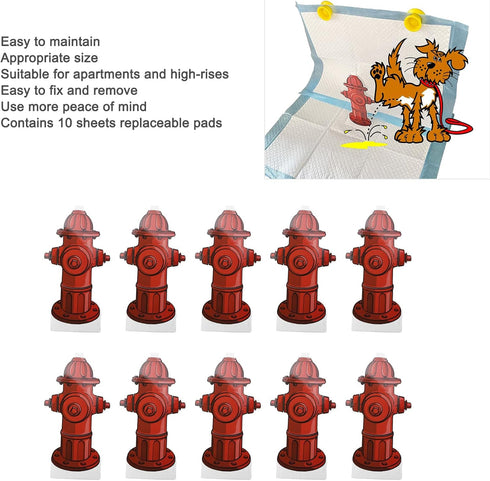 20Pcs 7.3 3.9in Dog Pee Post Guide Paper Pee Trainer, Hydrant Shaped Pet Diaper Pad Guide for Small Dogs, Puppies Dogs