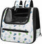 Baby Footprints Pattern Green Blue (1) Cat Backpack, Dog Backpack Carrier, Pet