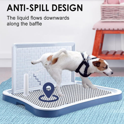 BESTMAN MARINE Pee Pad Holder,Dog Potty Tray with Splash Guard,Indoor Potty for Small Dogs, Waterproof and Easy