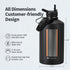 One Gallon Insulated Water Bottle, 128oz Large Sports Stainless Steel Jug, Triple Wall Vacuum Cold & Leak-proof with
