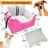 Amremsu 25,Fully Small Dogs Car Seat Under Detachable and Washable Ultra Soft Carseat Travel, with Clip-on,Portable